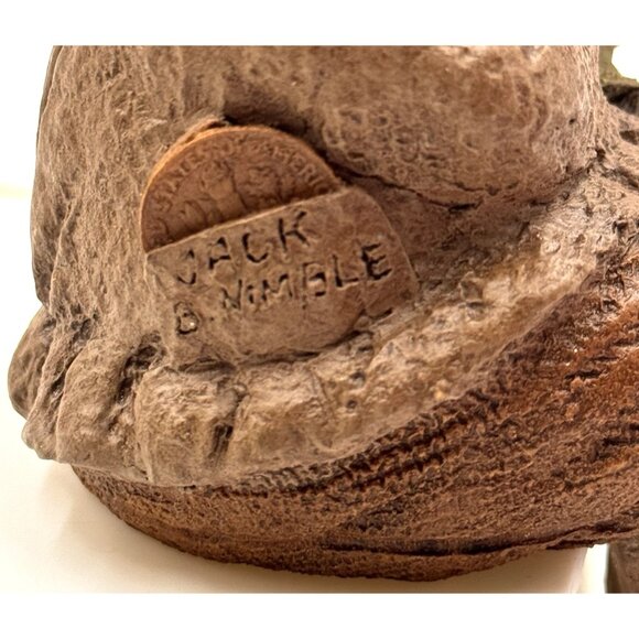 Tom Clark Gnome JACK B NIMBLE Figurine #37 Candlestick Holder Shelf Sitter Books - Picture 7 of 9